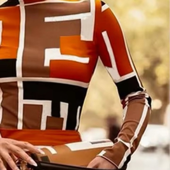 Bonboho Women's Clothes 2024 Fall New Printed Skinny T-shirt - Picture 3 of 5